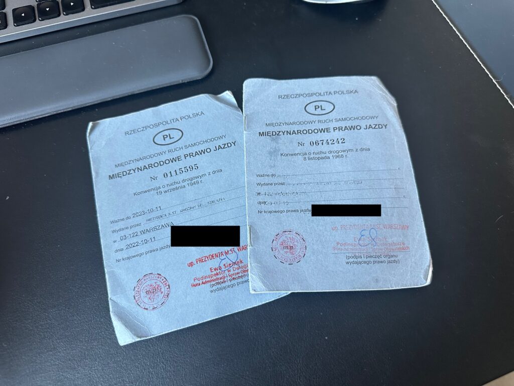 International Driving Permit issued in Poland