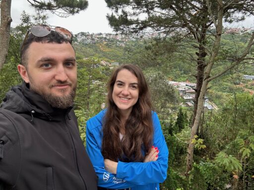 Vietnam, Filip and Jadzia in Da Lat