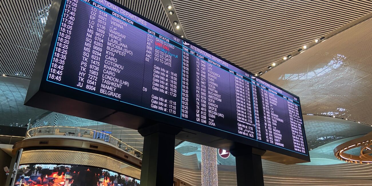 Flight delayed, Article photo in Turkish Airport