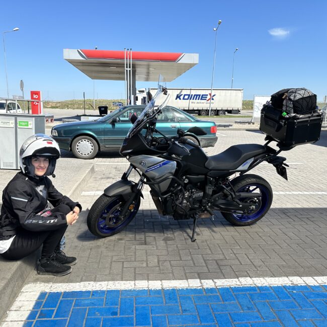 Poland, Szczecin Drive by motorcycle