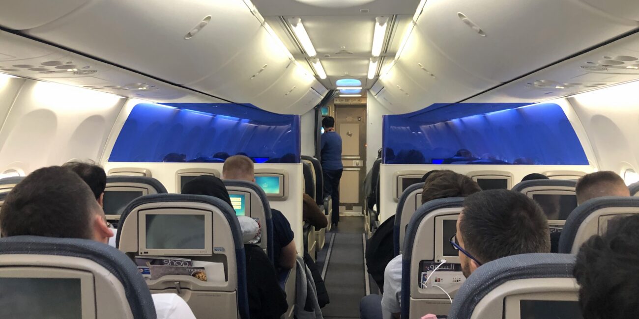 UAE, Dubai FlyDubai airplane