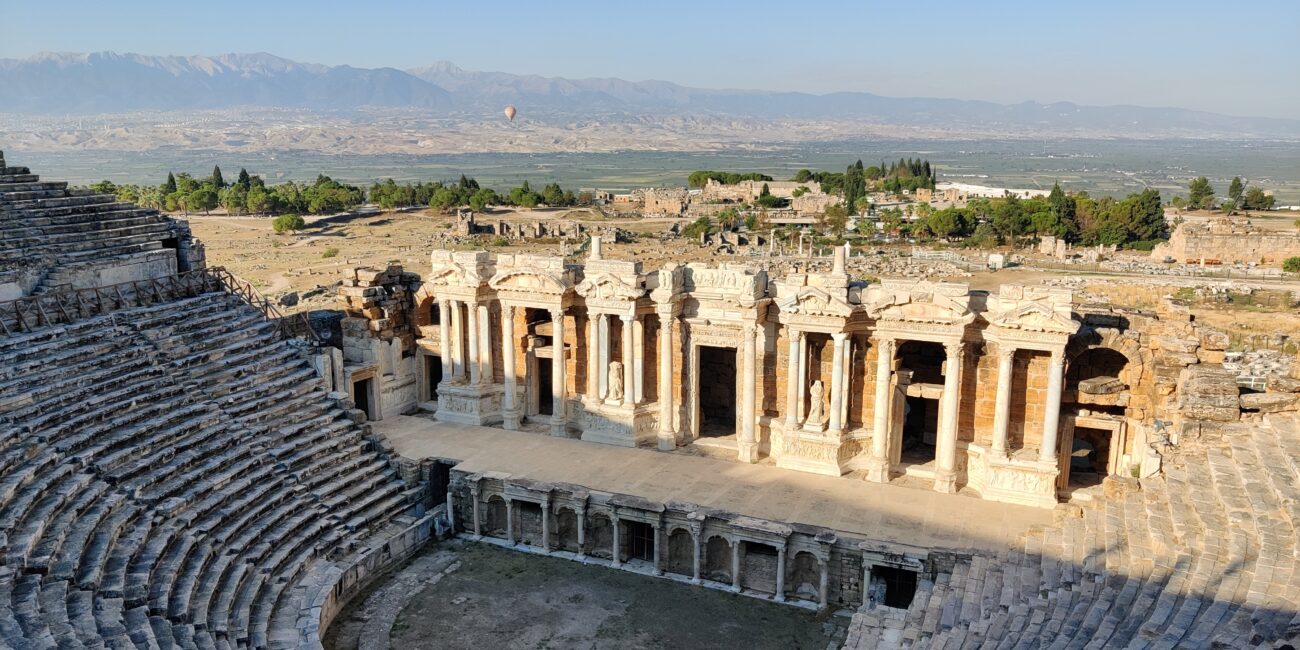Turkey, Pamukkale Hierapolis ancient theater