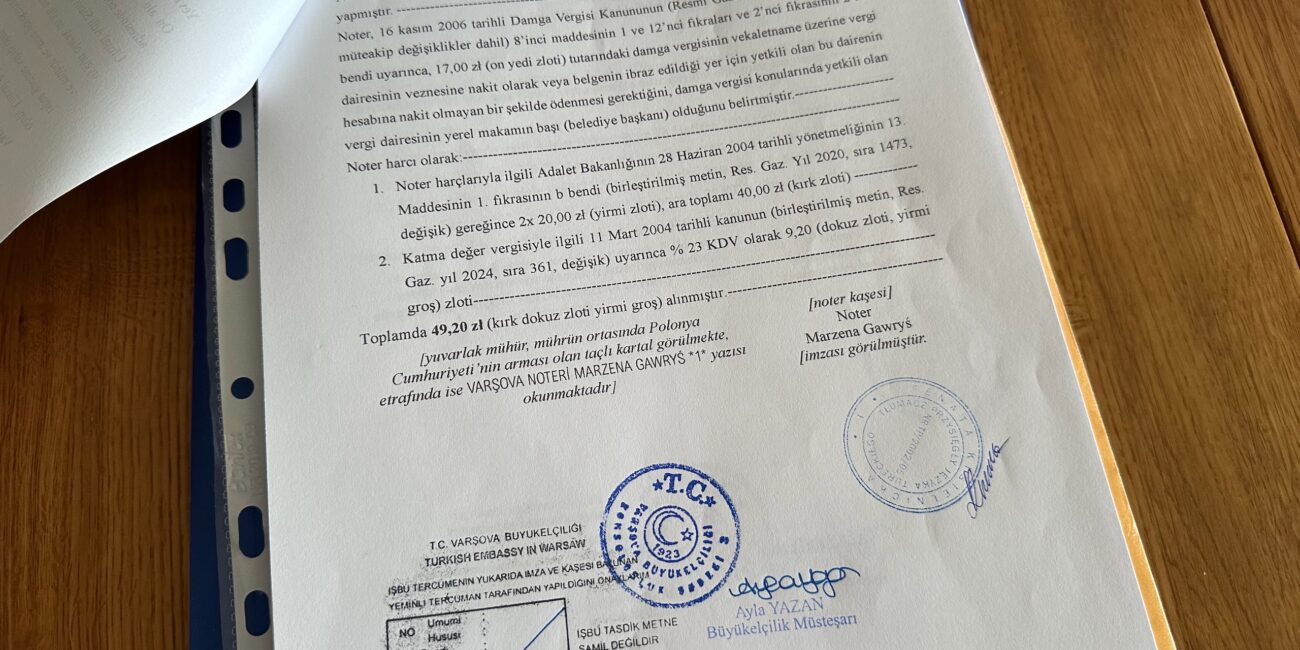 Turkey, legalization documents for vehicle