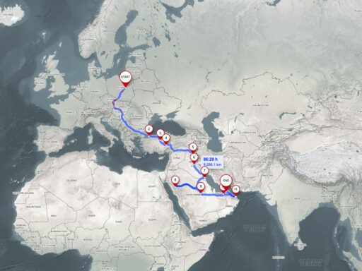 Desert horizons, route map