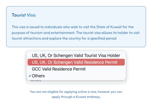Kuwait e-visa portal