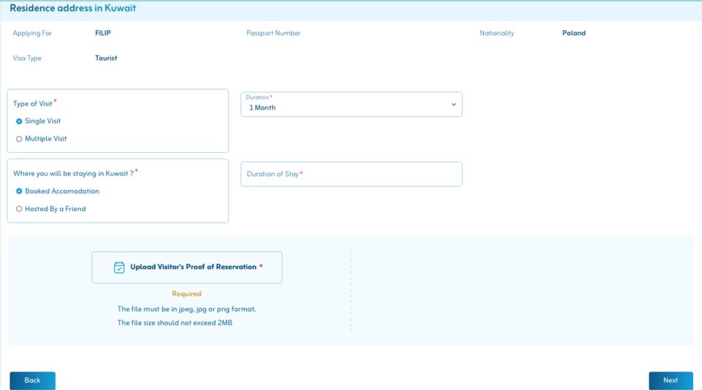 Kuwait e-visa portal
