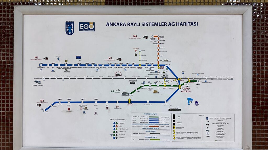 Turkey, ankara metro map