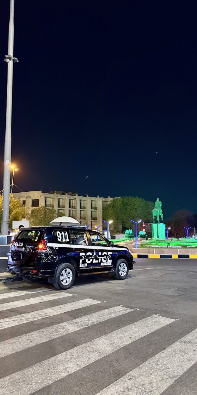 Iraq, baghdad street roads in city