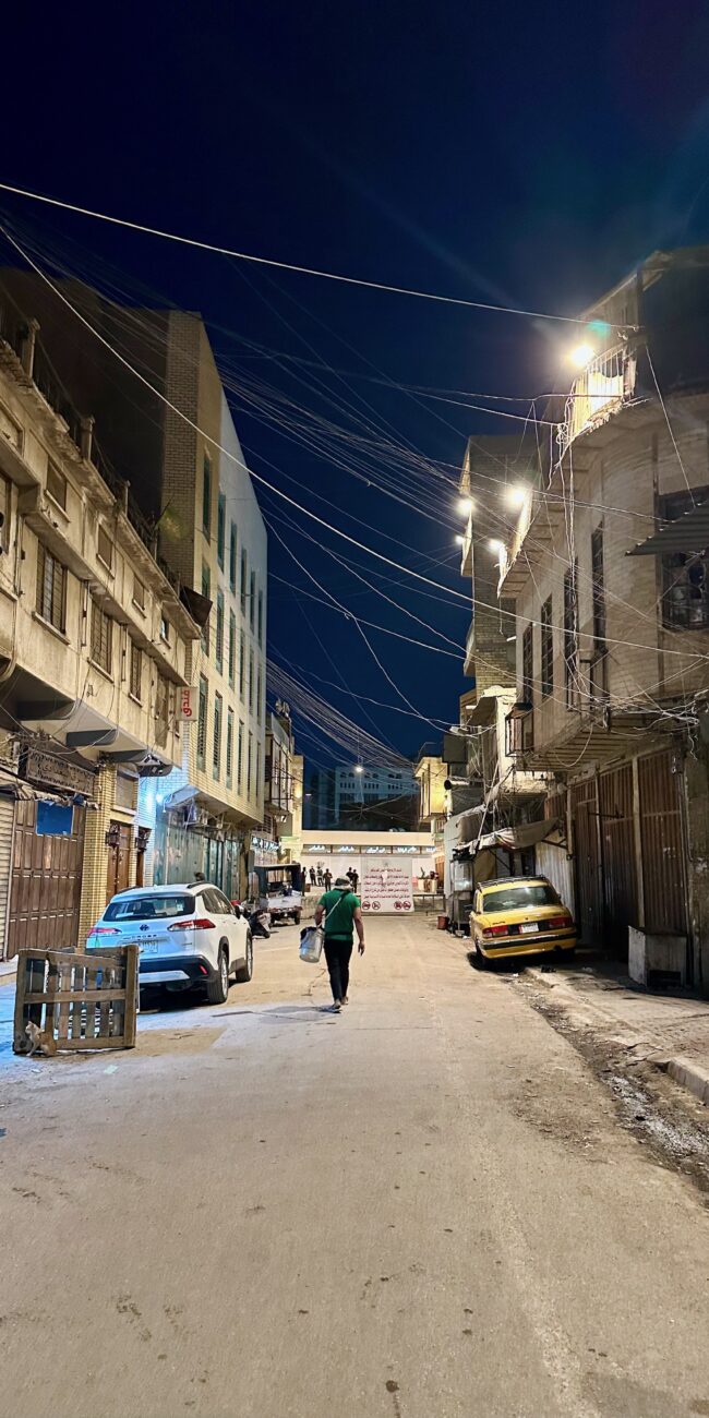 Iraq, baghdad street roads in city