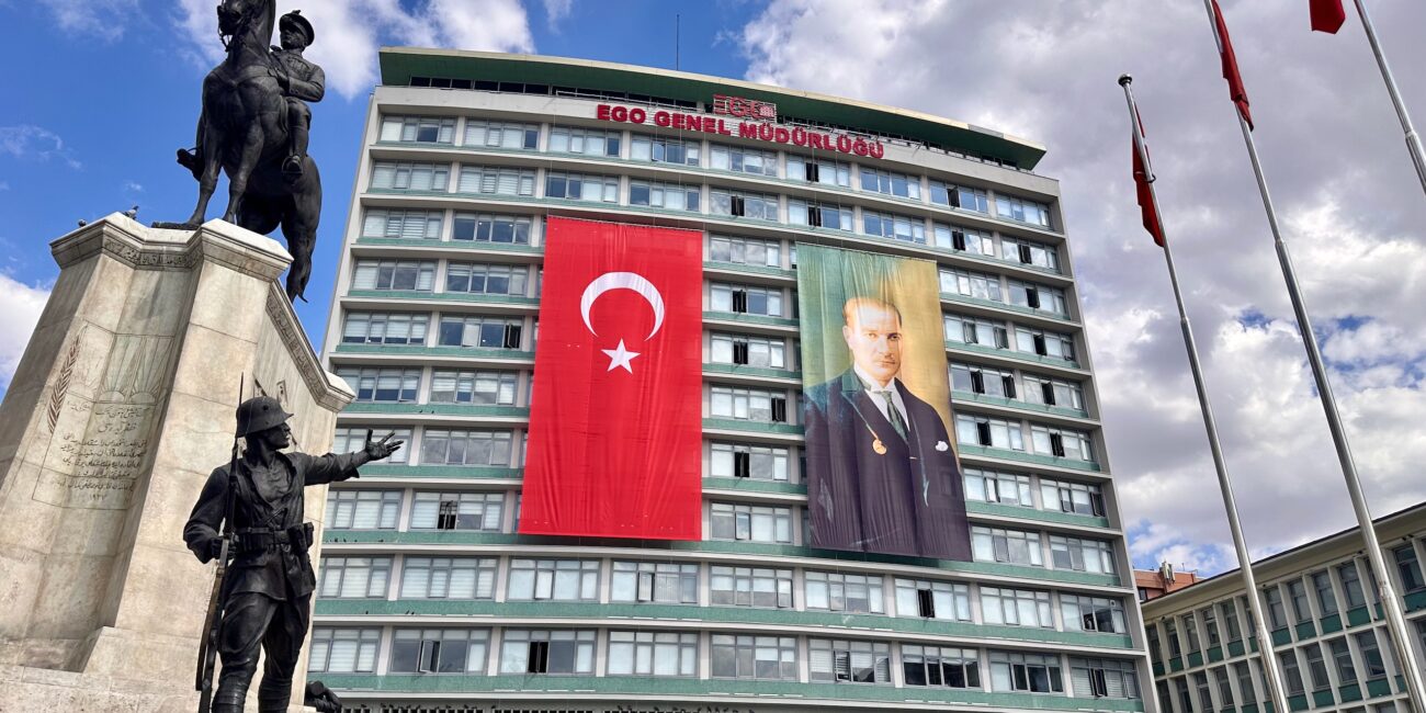 Turkey, ankara ataturk statue in city