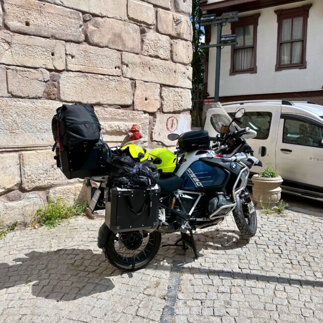 Turkey, ankara motorcycle parked on road