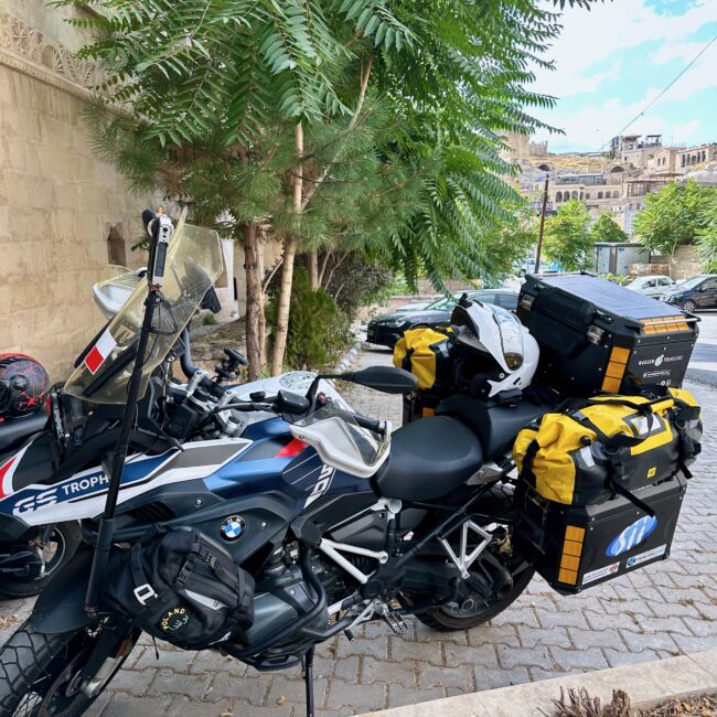 Turkey, cappadocia motorcycle on road