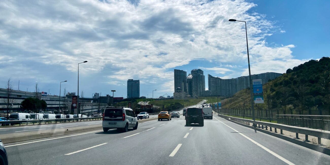 Turkey, istanbul road and cars in city