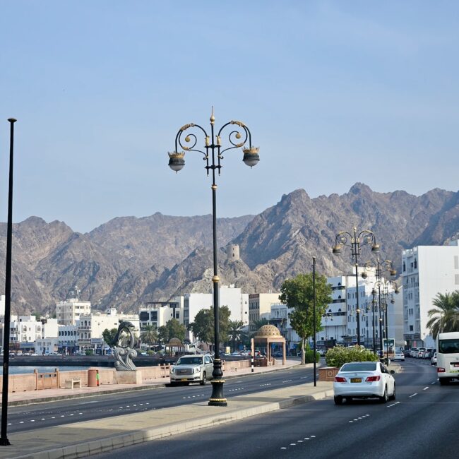 Oman, muscat streets in city