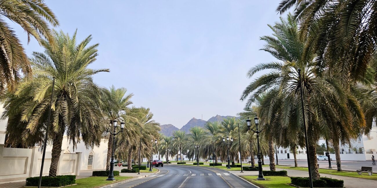 Oman, muscat streets in city