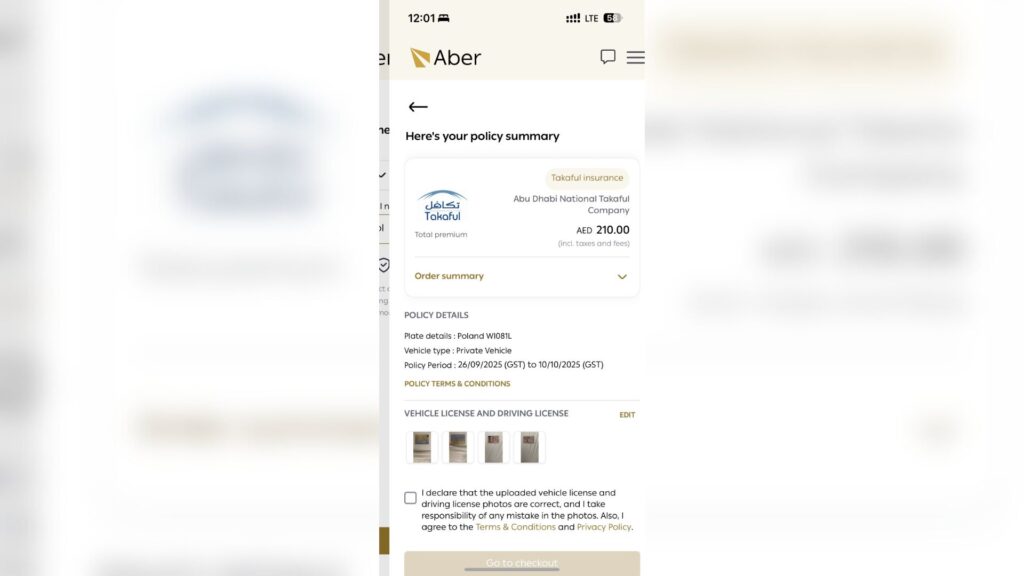 Uae aber, insurance system - step 9